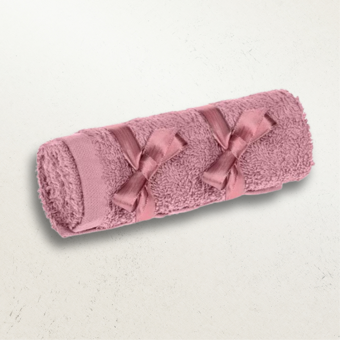 Pink Luxury Soft Bath Towel with Spa Ribbon