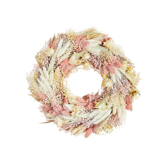 Amazing Artist Dried Flowers Wreath Blush