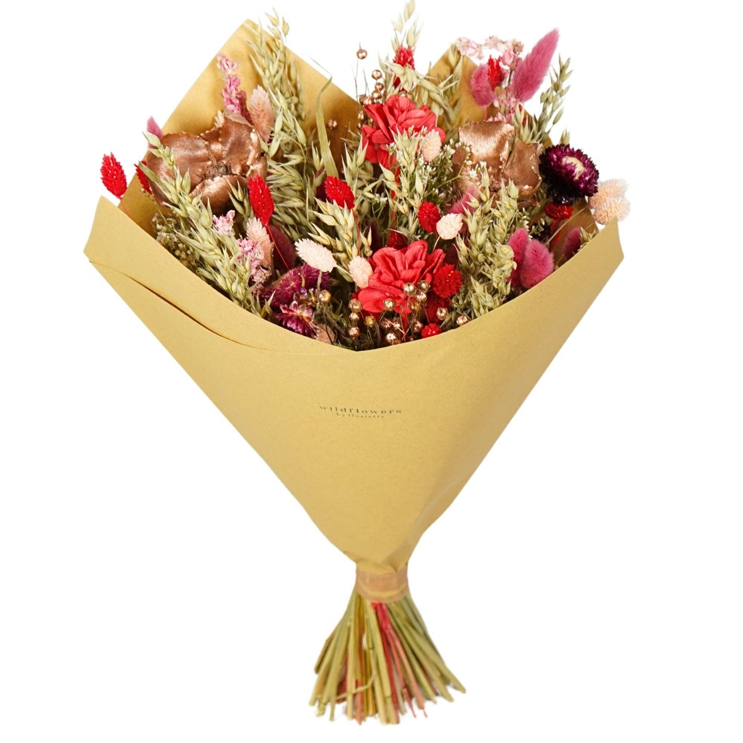 Red Allure Classic Dried Flower Bouquet