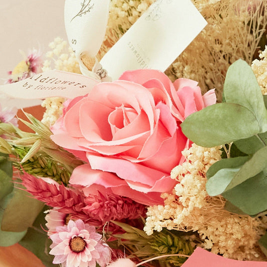 Romantic Bouquet - Pink Rose Artificial - Medium