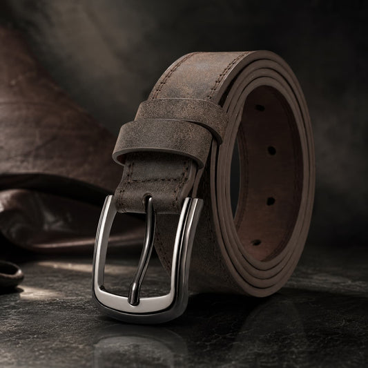 Signature Spliced Alloy Buckle Belt, 3.5cm Everyday Belt for Jeans & Trousers