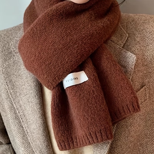Elegant Coffee Brown Unisex Scarf