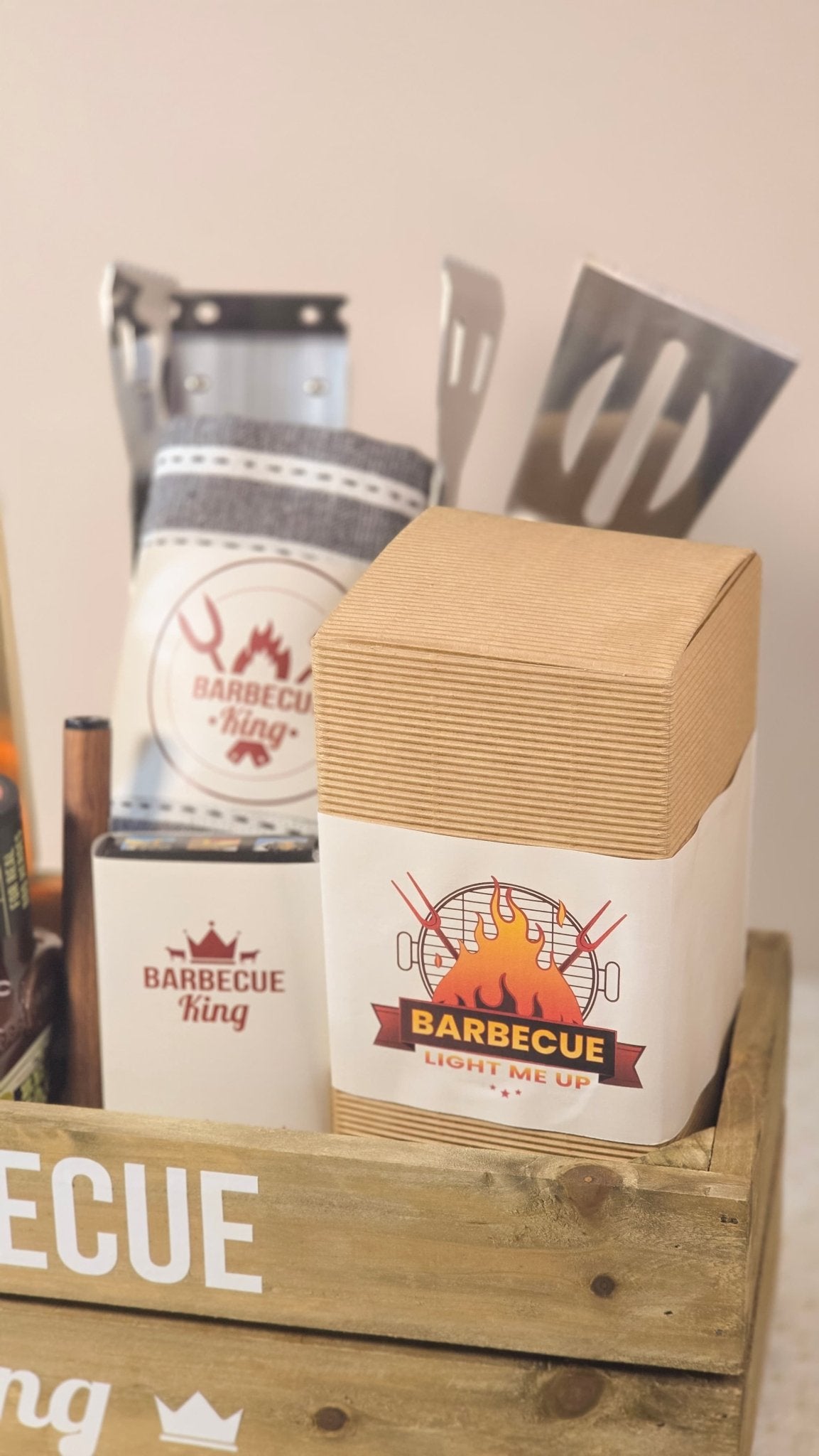 Barbecue King Gift Box – Premium Wooden Box for Barbecue Lovers - Gifting CY - Cyprus -