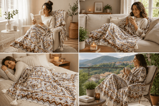 Bohemian Cotton Throw Blanket - Gifting CY - Cyprus -