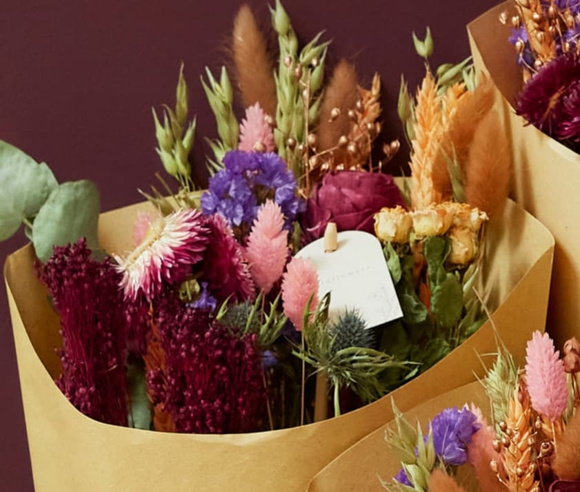 Dried Flowers - Field Bouquet - Burgundy - Gifting CY - Cyprus -