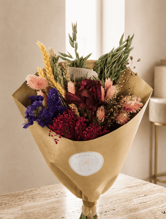 Dried Flowers - Field Bouquet - Burgundy - Gifting CY - Cyprus -