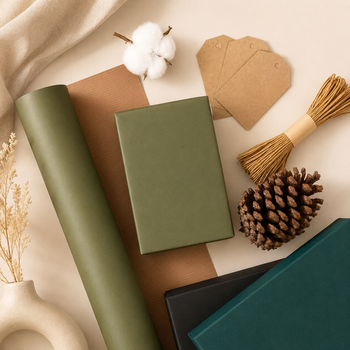 Earthy Olive Gift Wrapping - Gifting CY - #Cyprus# -