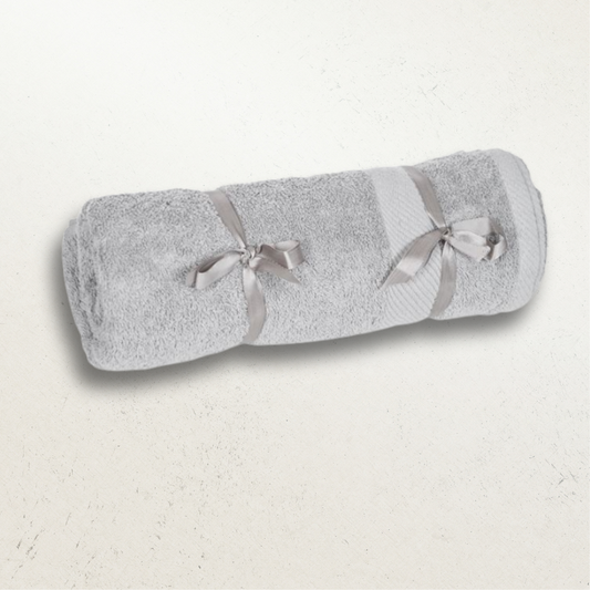 Light Grey Luxury Soft Bath Towel with Spa Ribbon