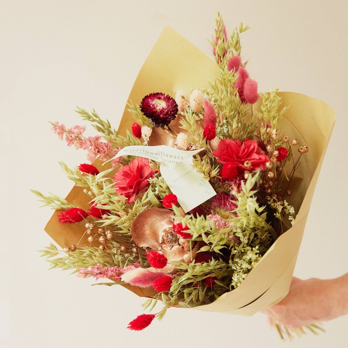 Red Allure Classic Dried Flower Bouquet