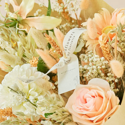 Peach Perfect Mixed Dried Flower Bouquet | Bestseller