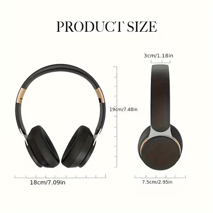 Everyday Foldable Wireless Headphones, Lightweight Bluetooth 5.3 Headset for Travel, Work & Calls