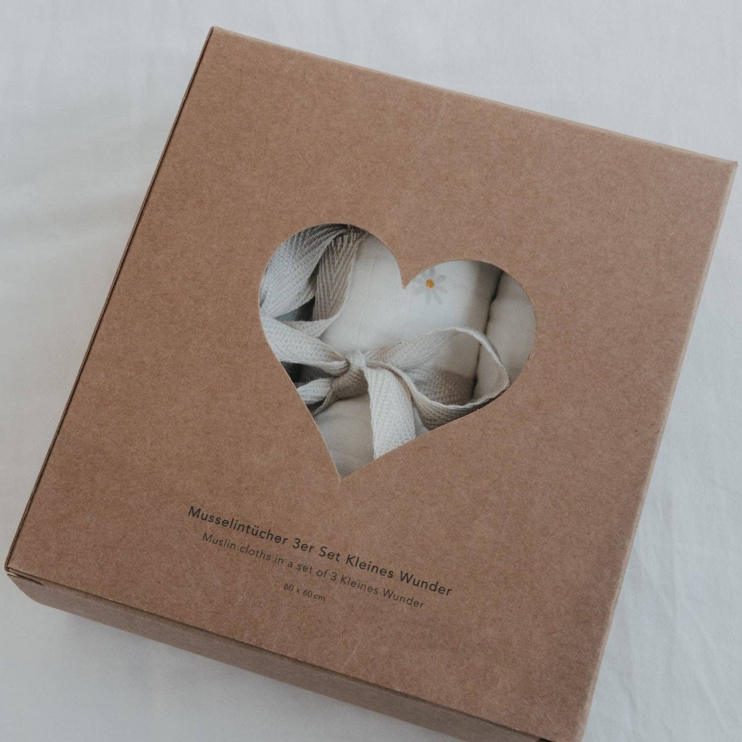 Goose Family 3-piece cotton muslin cloth set with goose, floral and family designs for babies.