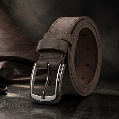 Signature Spliced Alloy Buckle Belt, 3.5cm Everyday Belt for Jeans & Trousers