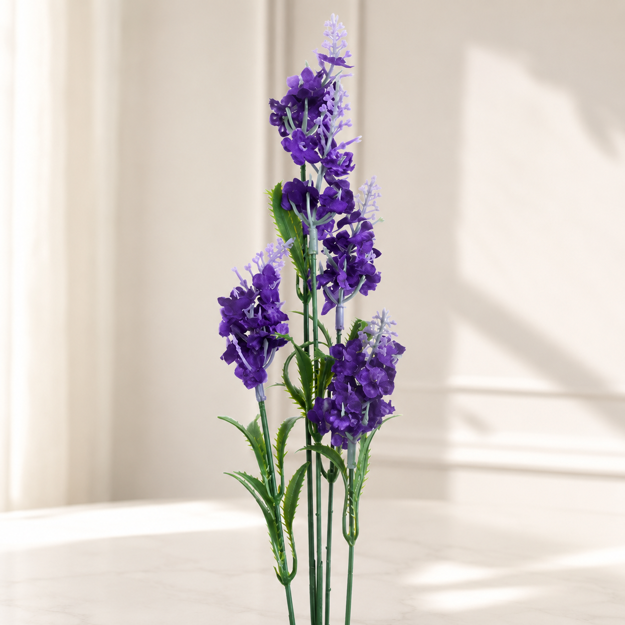 Elegant Artificial Lavender Branch Dark Purple