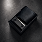 Prestige Blue Striped Tie Set with Pocket Square & Cufflinks, 8cm Formal Suit Gift Box