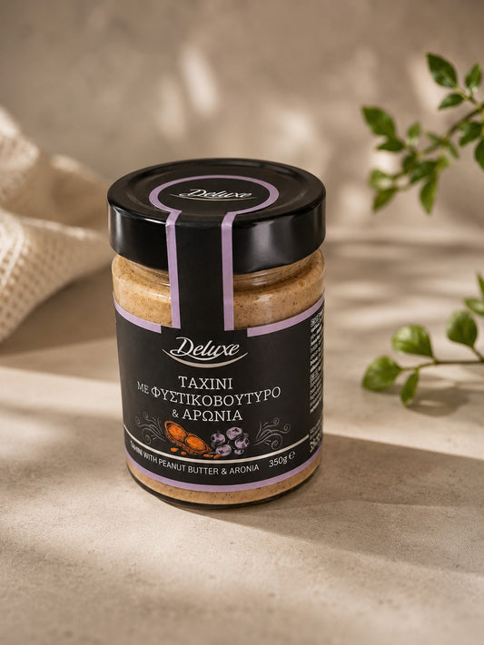 Deluxe Tahini with Peanut Butter & Aronia – Gourmet Superfood Sesame Spread 350g