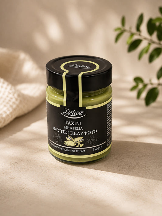 Deluxe Pistachio Tahini Cream Spread – Premium Sesame & Pistachio Blend 350g