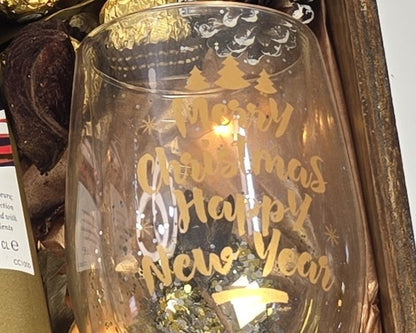 Christmas handmade wooden house gift box filled with festive treats – Cyprus holiday gift