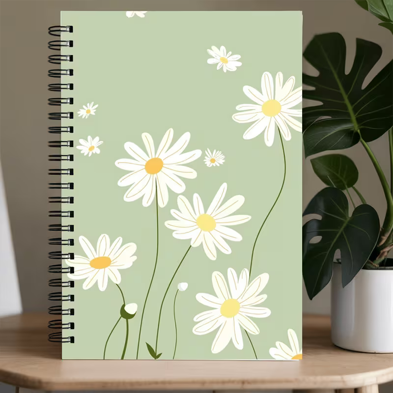 Minimalist linen notebook journal with elegant neutral-toned cover displayed beautifully for journaling, planning, writing, and luxury stationery gifting.