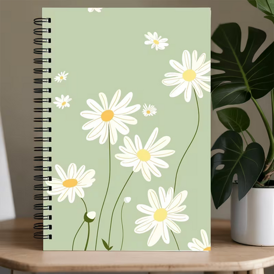 Minimalist linen notebook journal with elegant neutral-toned cover displayed beautifully for journaling, planning, writing, and luxury stationery gifting.