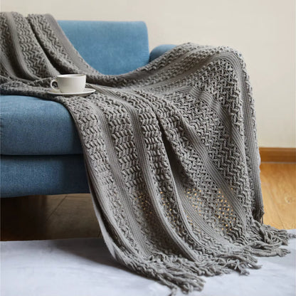 Elegant Fringe Throw Blanket (Copy)