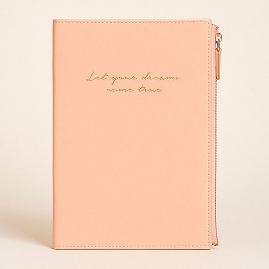 Dream Keeper A5 Notebook with Zipper Pocket, Let Your Dreams Come True