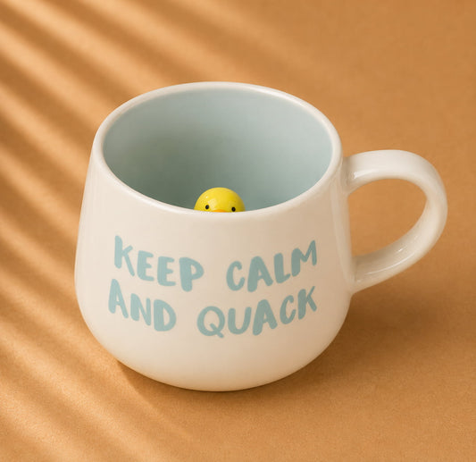 Keep Calm & Quack Fun Ceramic Mug