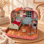 DIY Mouse Mansion Bedroom Suitcase Craft Kit with Mini Furniture Teddy Bear and Accessories product image