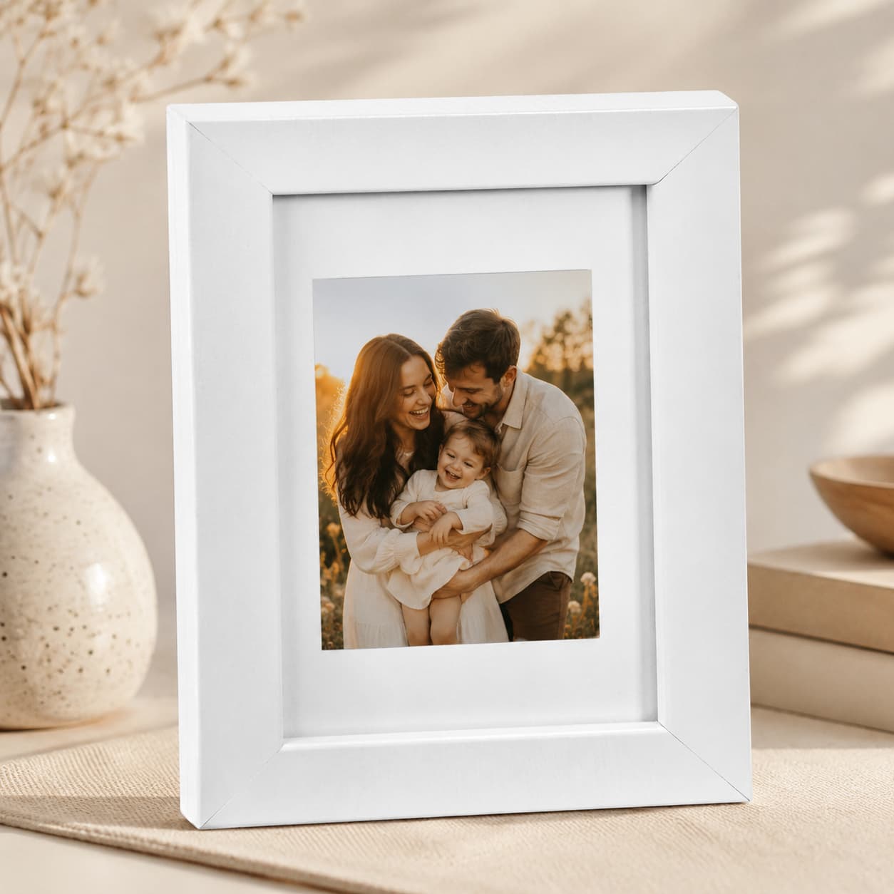 Decorative Wooden Frame White 10x15cm