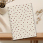 Spiral notebook with small red heart pattern, ideal for gift boxes and stationery gifts