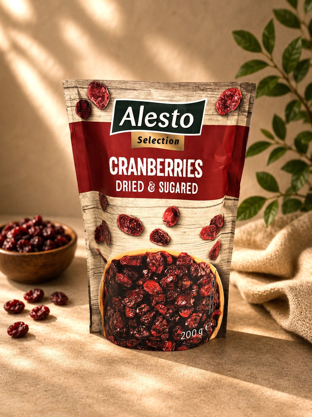 Alesto Dried Cranberries – Sweetened Premium Cranberry Snack 200g - Gifting CY - Cyprus - 