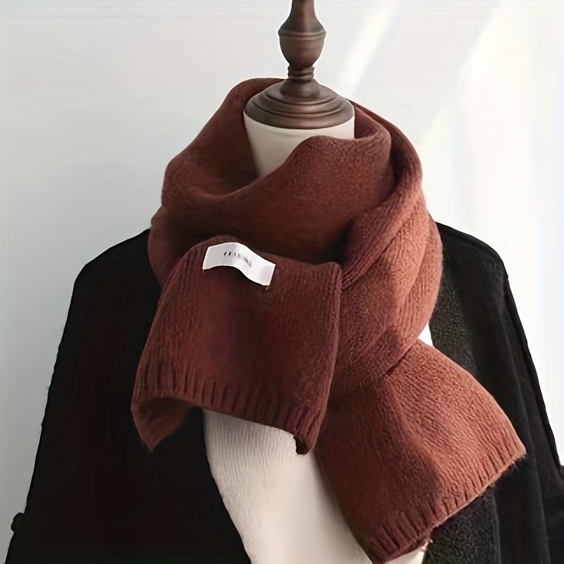 Elegant Coffee Brown Unisex Scarf