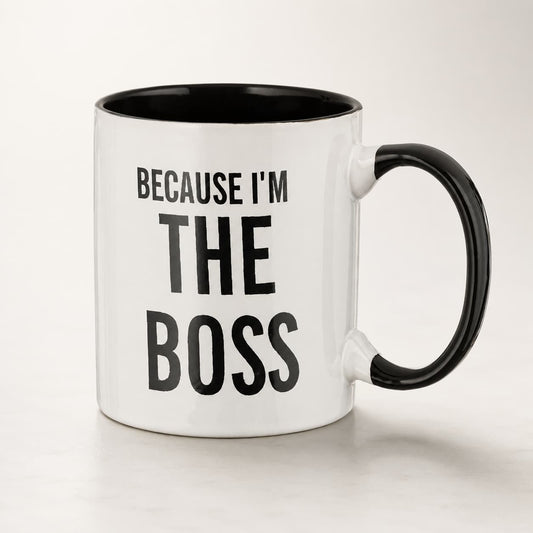 Because I’m The Boss Ceramic Mug, 350ml - Gifting CY - Cyprus - 