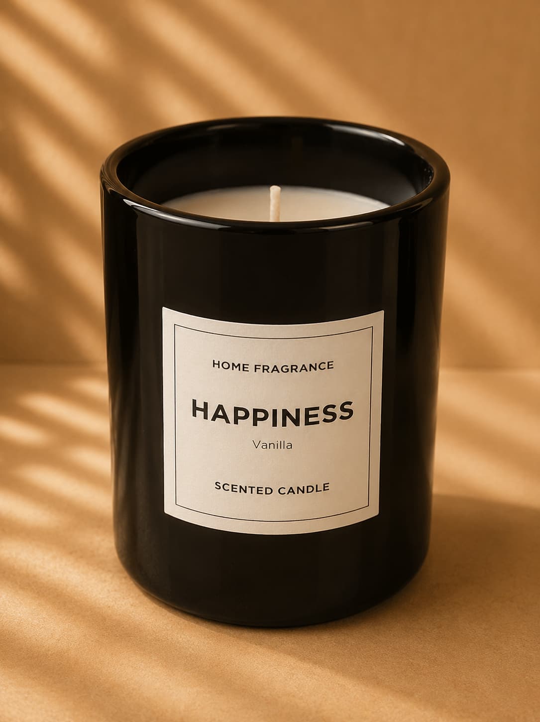 Black Theme Vanilla Scented Candle - Gifting CY - Cyprus - 