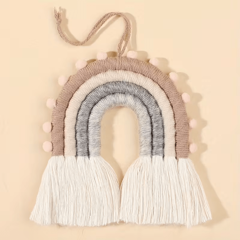 Boho Rainbow Wall Hanging, Hand-Woven Decorative Accent for Bedroom, Nursery & Home Styling (Copy) - Gifting CY - Cyprus -