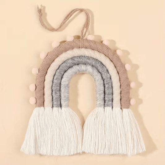 Boho Rainbow Wall Hanging, Hand-Woven Decorative Accent for Bedroom, Nursery & Home Styling (Copy) - Gifting CY - Cyprus -