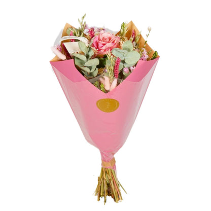 Romantic Bouquet - Pink Rose Artificial - Medium