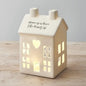 Ceramic House Tealight Holder – Cozy Home Decor with Quote - Gifting CY - Cyprus - 