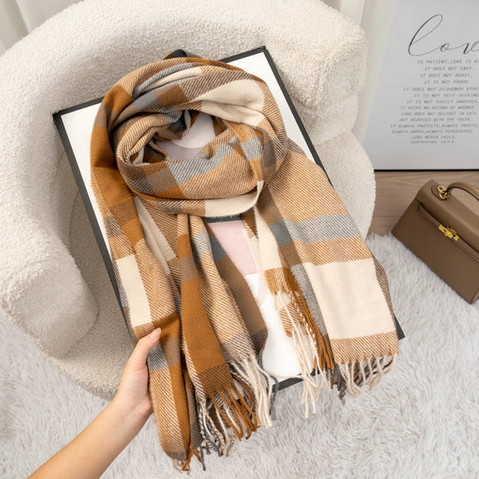 Chic and Trendy Large Checkered Women's Scarf - Gifting CY - Cyprus - 
