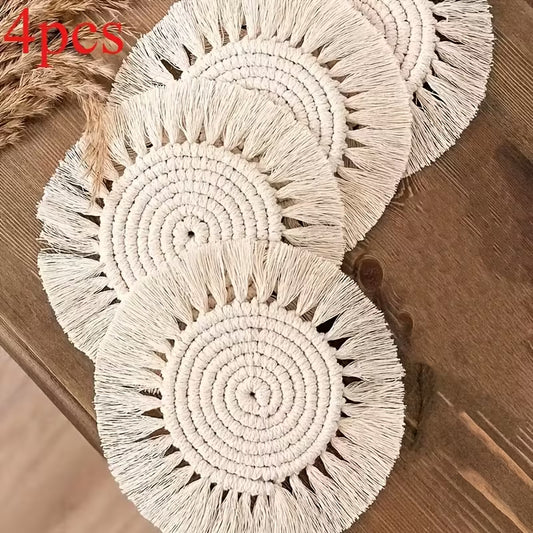 Elegant decorative drink coaster with minimalist design placed on a neutral background.