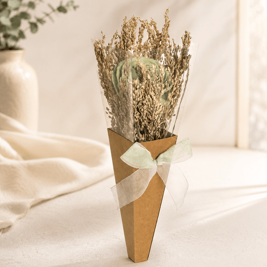 Decorative Dried Mint Rose Bouquet - Gifting CY - Cyprus -
