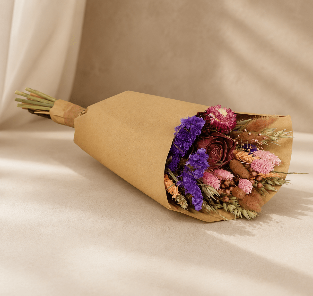 Dried Flowers - Field Bouquet - Burgundy - Gifting CY - Cyprus - 