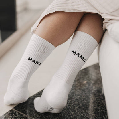 Soft Mama socks with stylish lettering – cozy gift for moms and new mothers