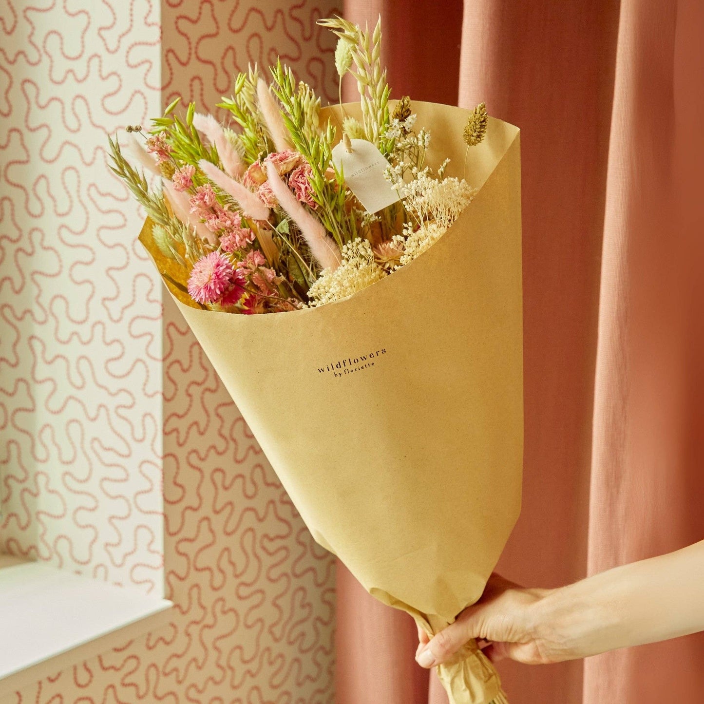 Pink Elegance Field Dried Flower Bouquet