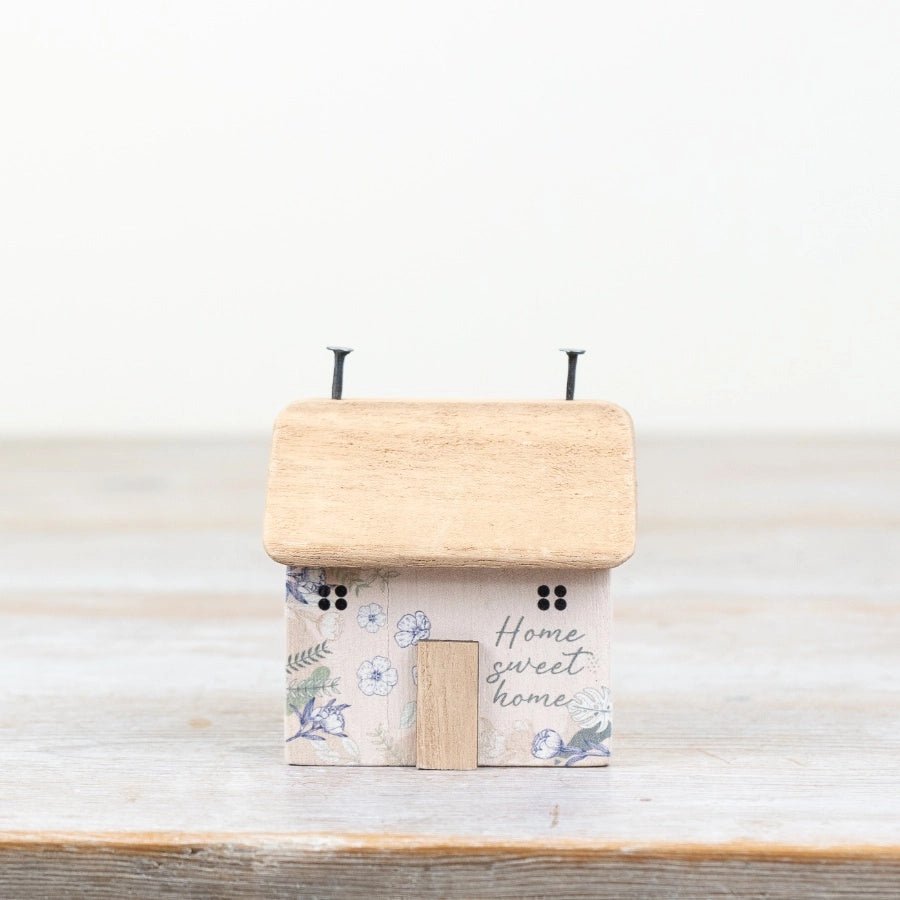 Flower Wooden House Decoration – Mini Home Decor (8cm) - Gifting CY - Cyprus - 