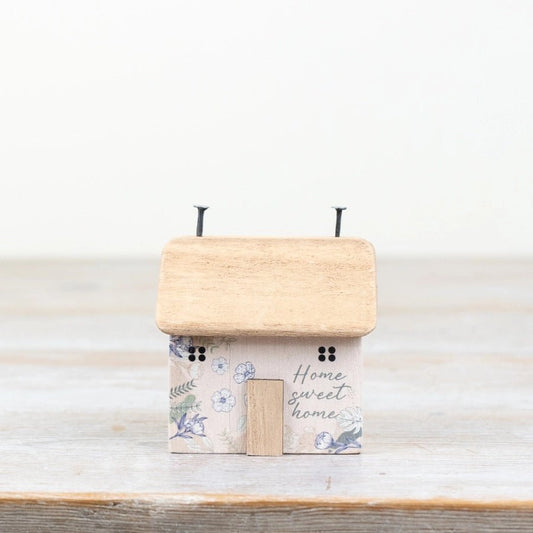 Flower Wooden House Decoration – Mini Home Decor (8cm) - Gifting CY - Cyprus - 