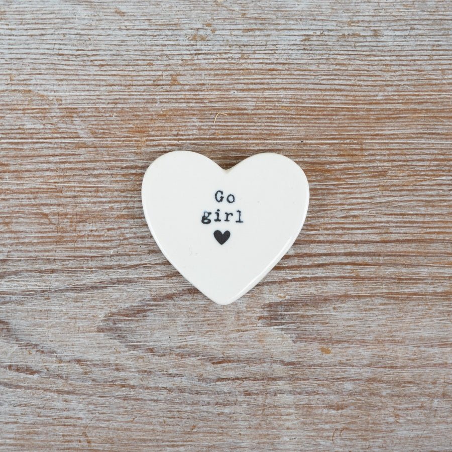 “Go Girl” Heart Token Sweet Encouragement Gift (4cm) - Gifting CY - Cyprus - 