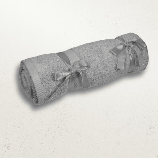 Grey Luxury Soft Bath Towel with Spa Ribbon - Gifting CY - Cyprus - 