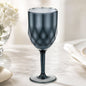Grey & White Plastic Stemmed Wine Glass, 350ml - Gifting CY - Cyprus - 