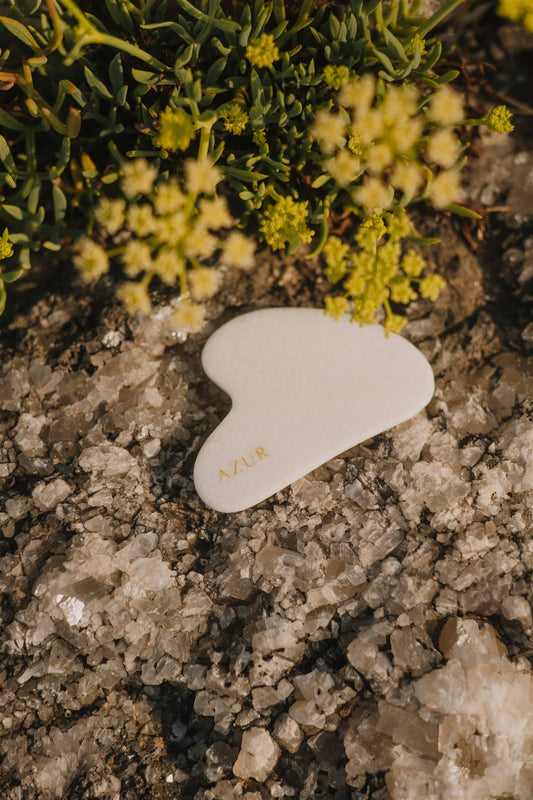 Gua Sha facial massage tool | White Jade - Gifting CY - Cyprus -